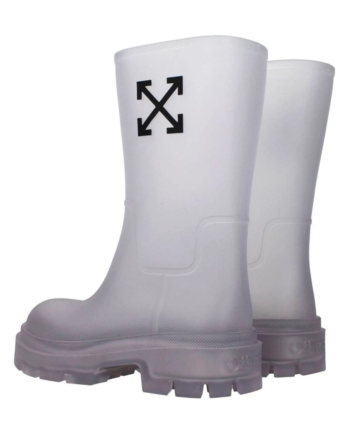 Off-white Transparent Pvc Ankle Boots Boots