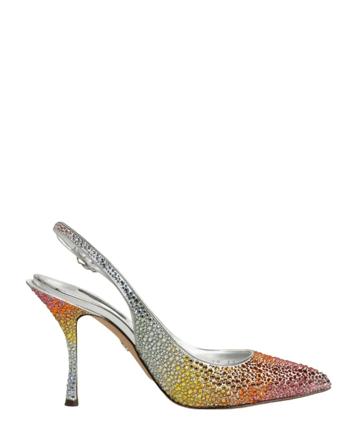 Dolce & Gabbana Multicolor Sequin Slingback Pumps Shoes Heels