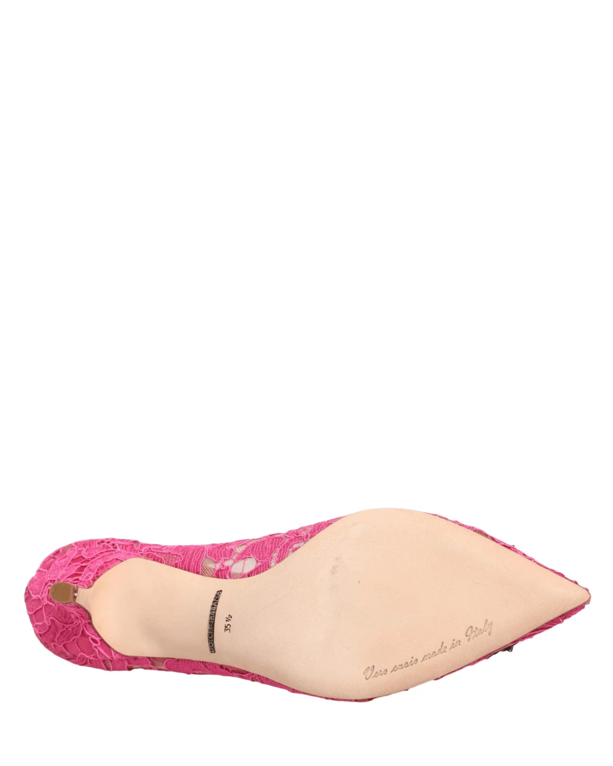 Dolce & Gabbana Pink Lace Taormina Devotion Pumps Shoes Heels