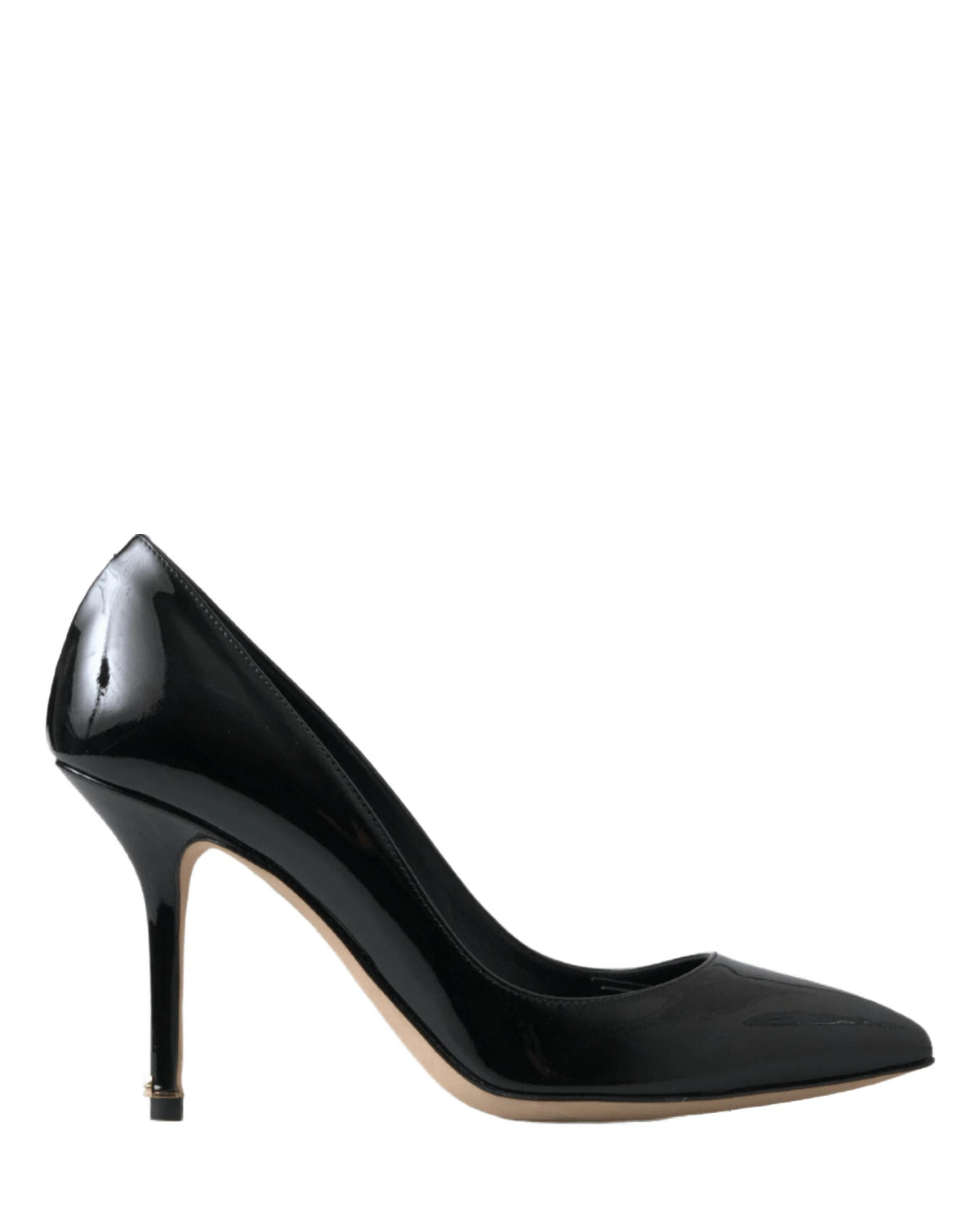 Dolce & Gabbana Black Leather Patent High Heels Pumps Shoes Heels
