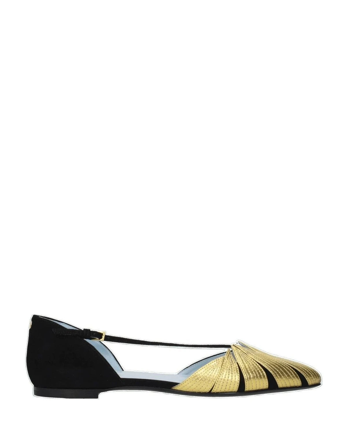 Valentino Garavani Black Leather Flat Flats