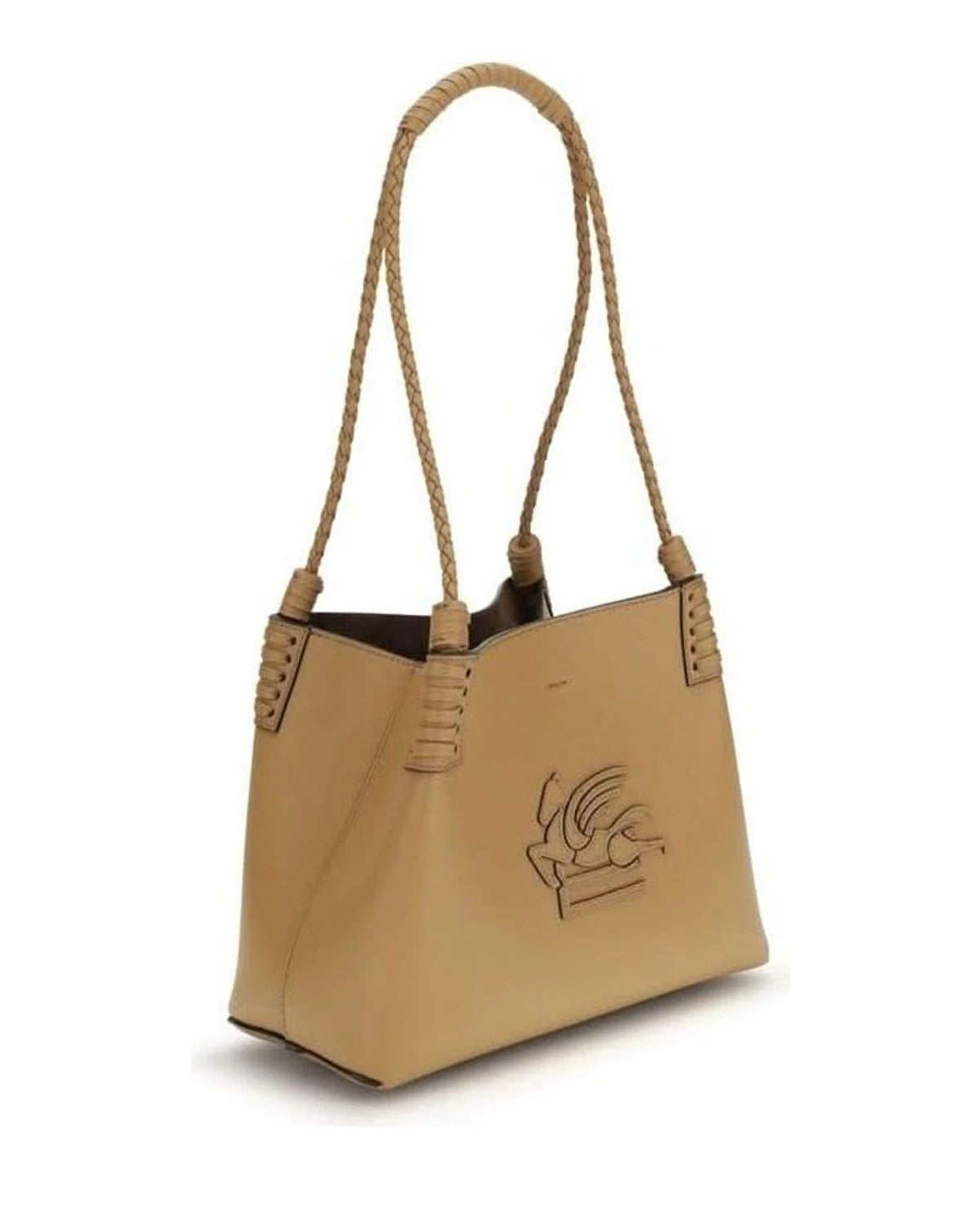 Etro Beige Calf Leather Bos Taurus Shoulder Bag Shoulder Bags