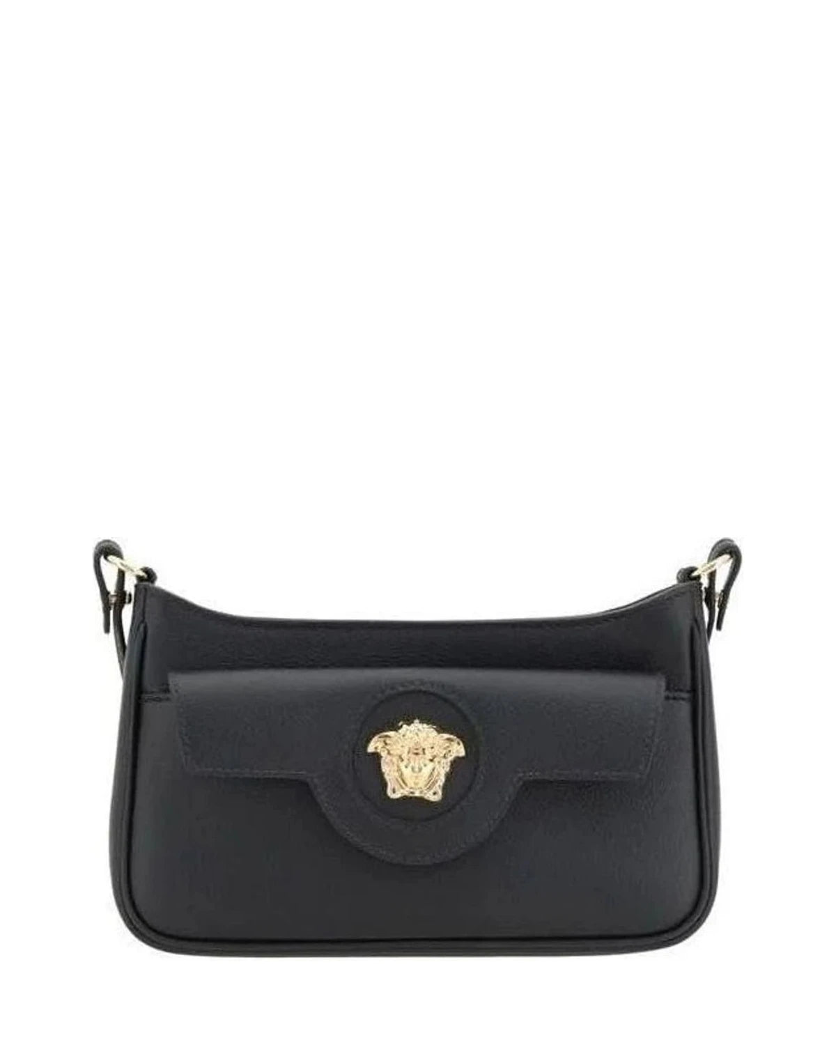 Versace Black Calf Leather Bos Taurus Shoulder Bag Shoulder Bags