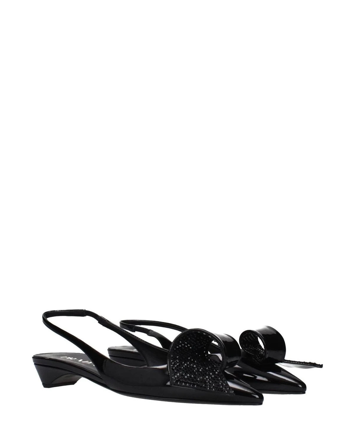 Prada Black Leather Flat Sandals Sandals