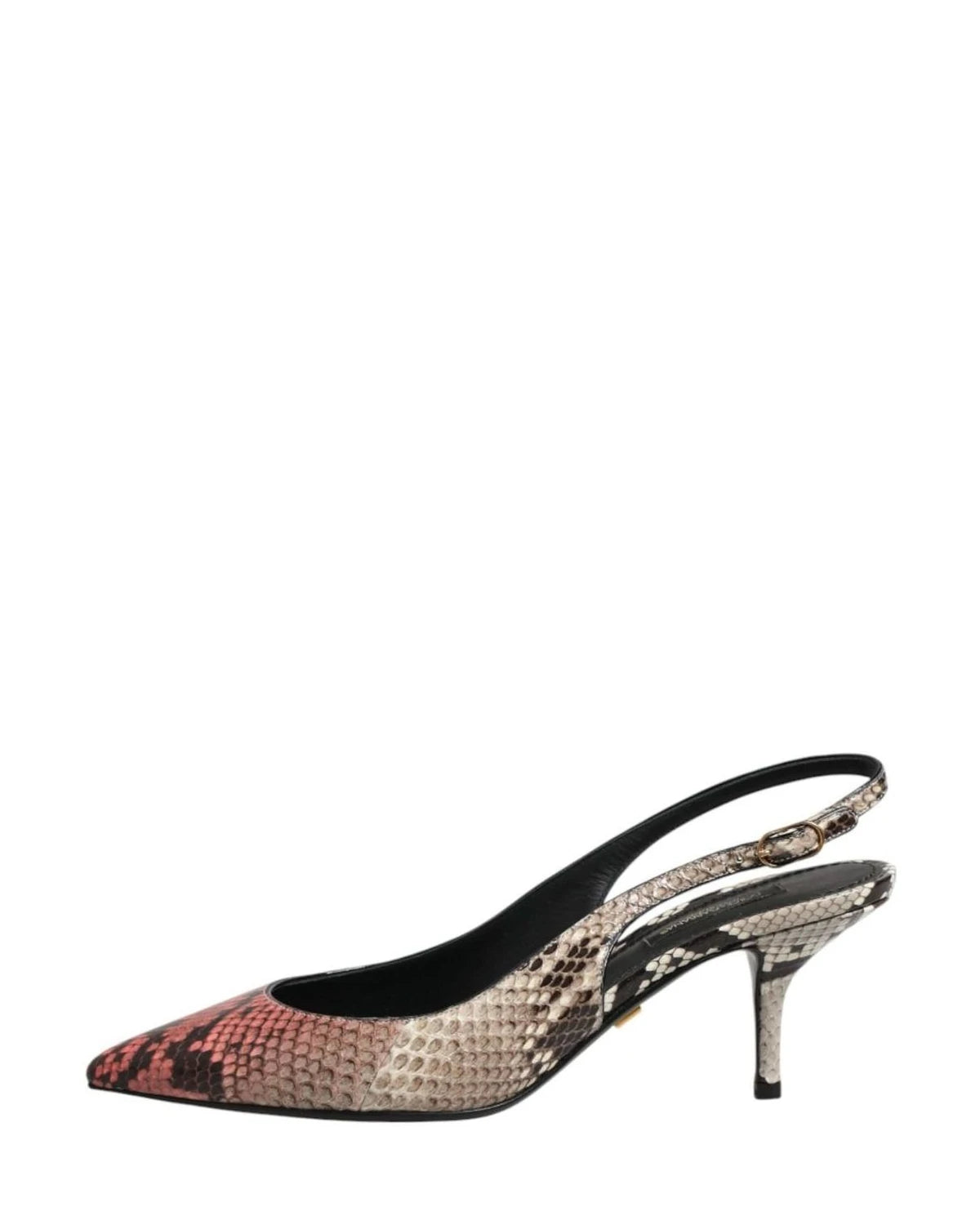 Dolce & Gabbana Multicolor Leather Heels Slingback Shoes Heels