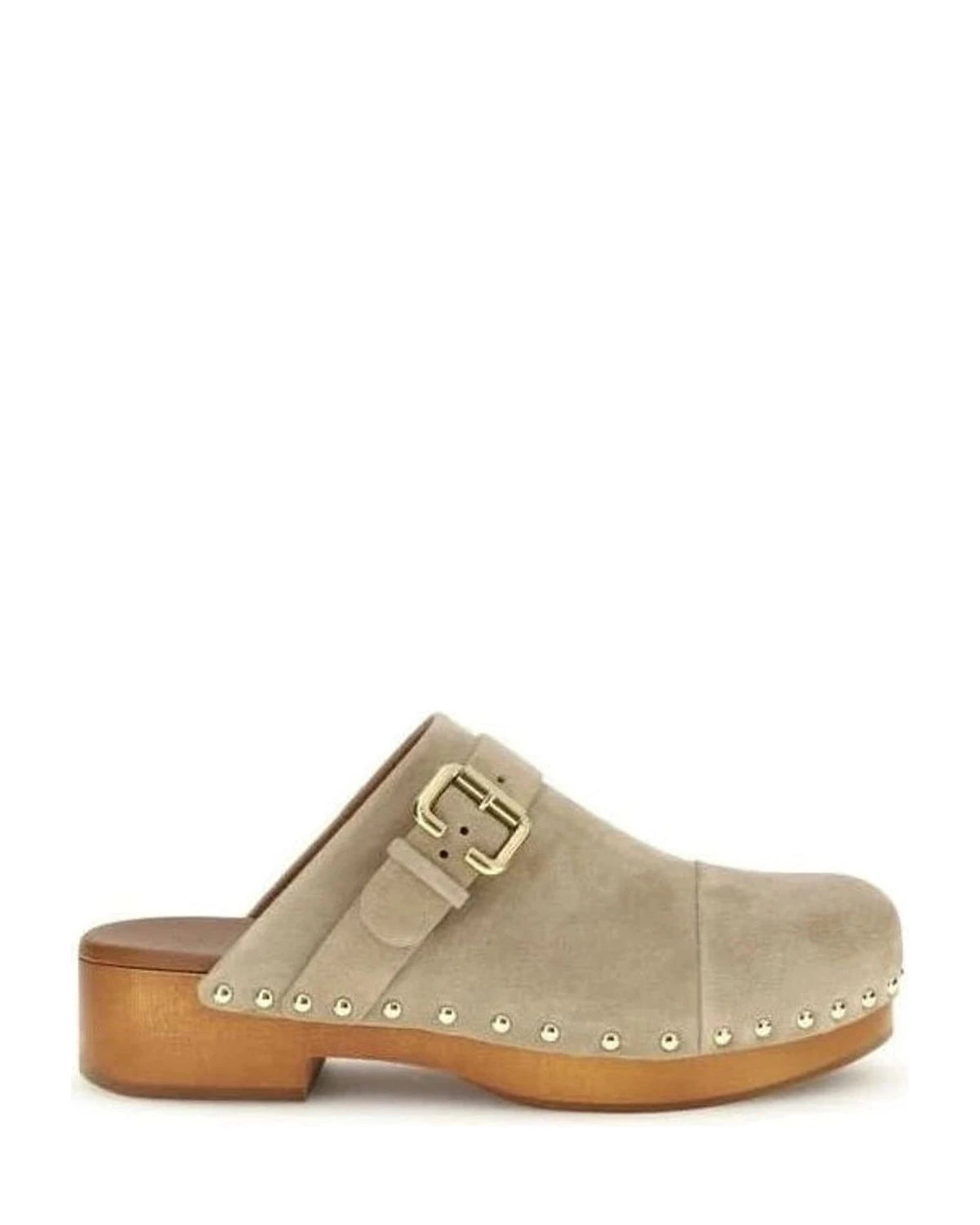 Chloé Beige Calf Leather Bos Taurus Clogs Flats