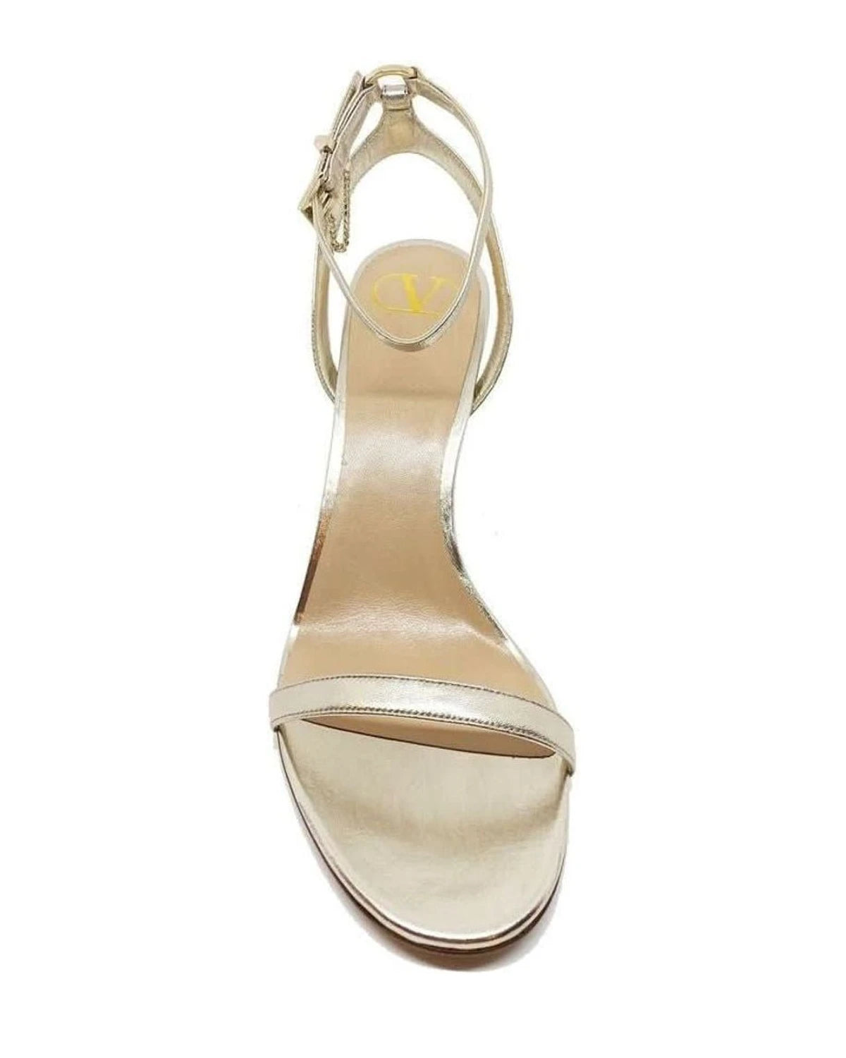 Valentino Garavani Gold Leather Stiletto Heel Sandals Heels