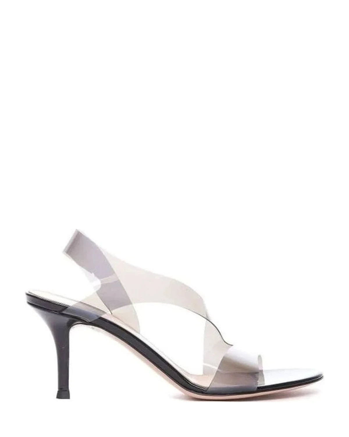 Gianvito Rossi Black Rubber Stiletto Heel Sandals Heels