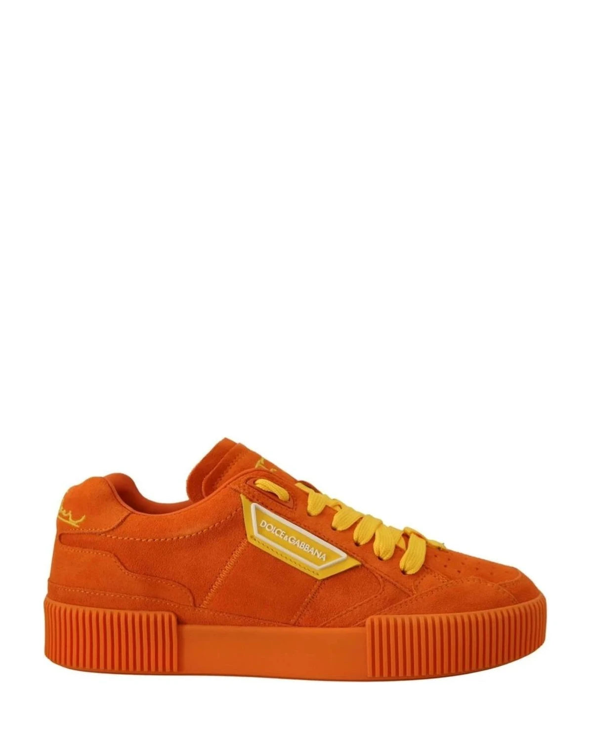 Dolce & Gabbana Orange Leather Pj Tucker Sneakers Sneakers