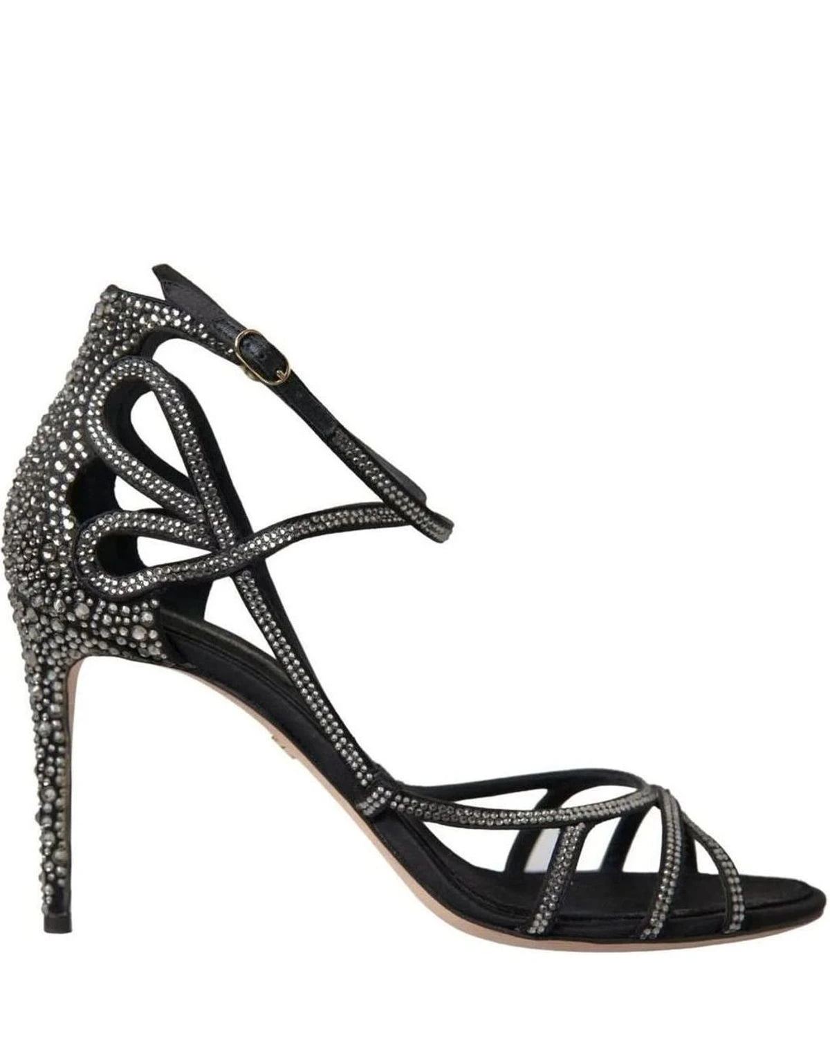 Dolce & Gabbana Satin Rhinestone Stiletto Heel Heels
