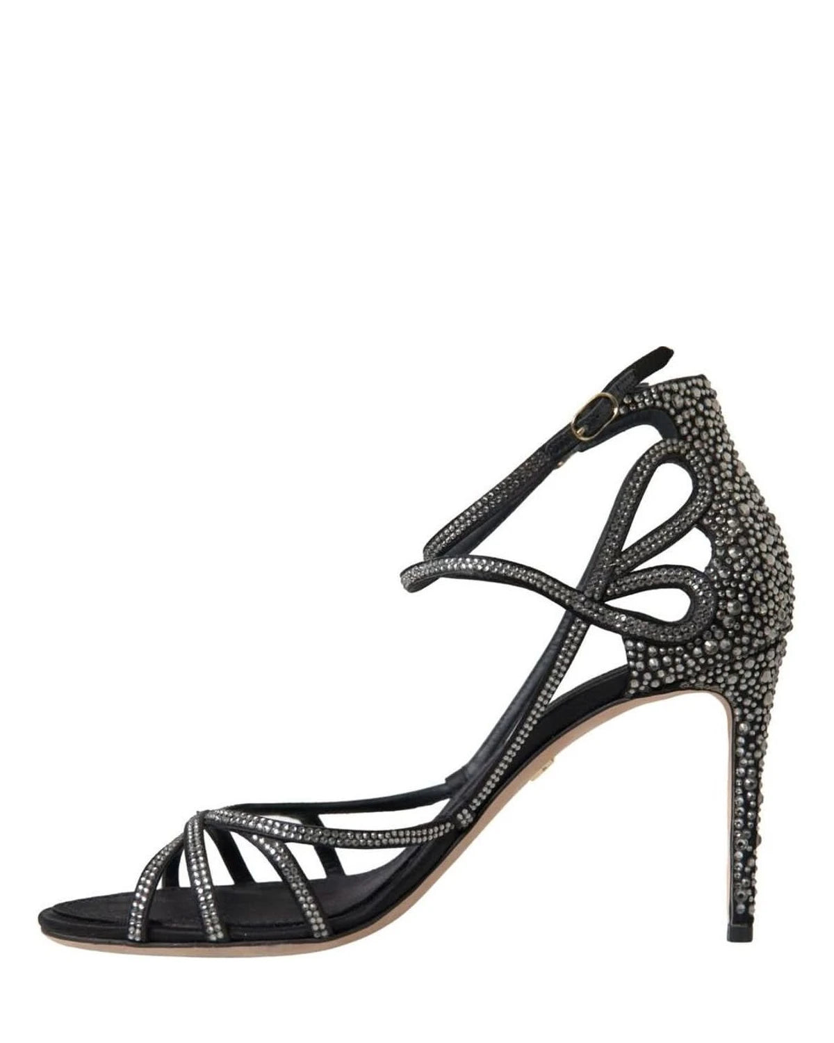 Dolce & Gabbana Satin Rhinestone Stiletto Heel Heels