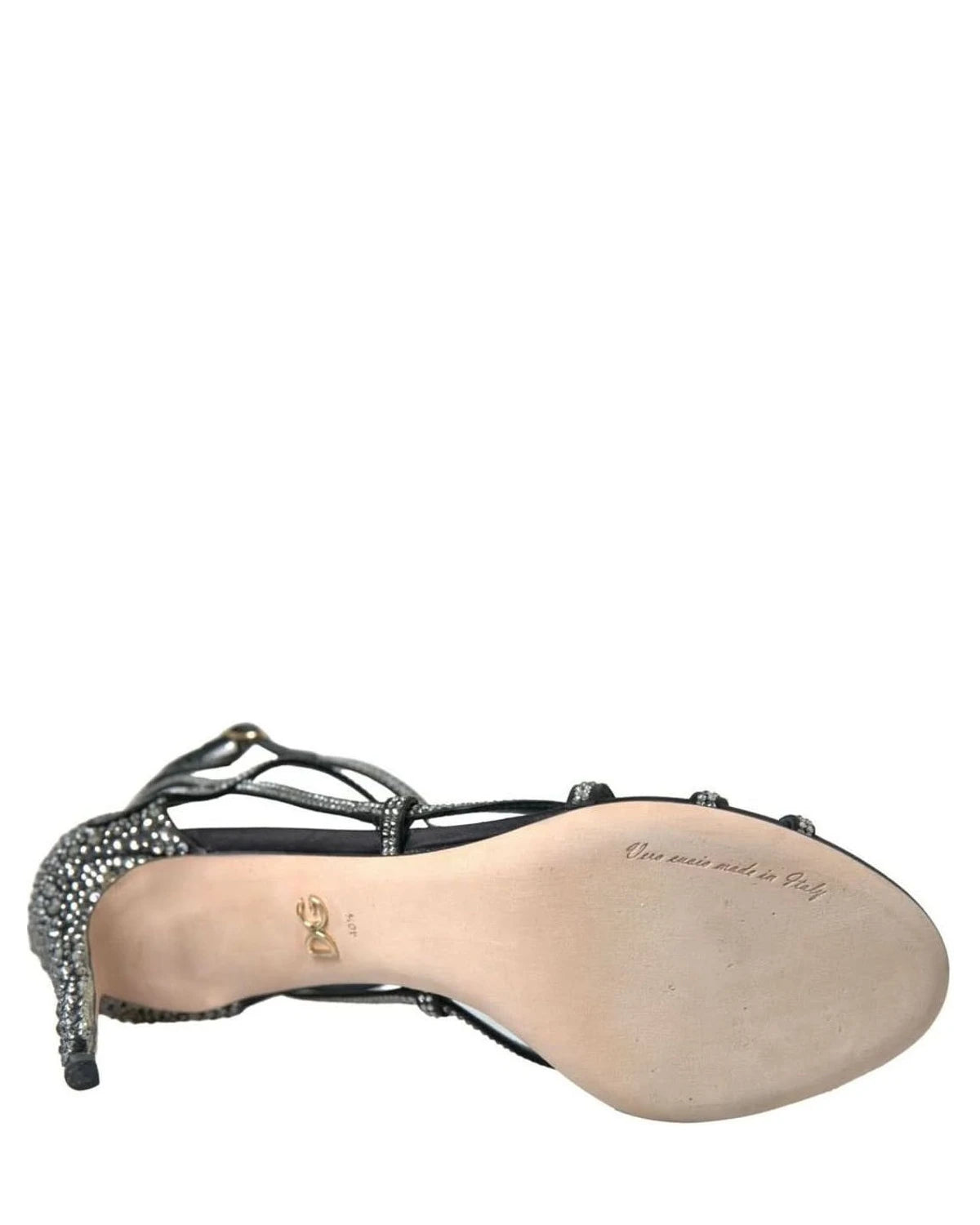 Dolce & Gabbana Satin Rhinestone Stiletto Heel Heels