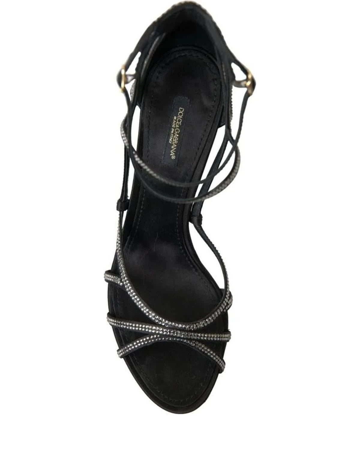 Dolce & Gabbana Satin Rhinestone Stiletto Heel Heels