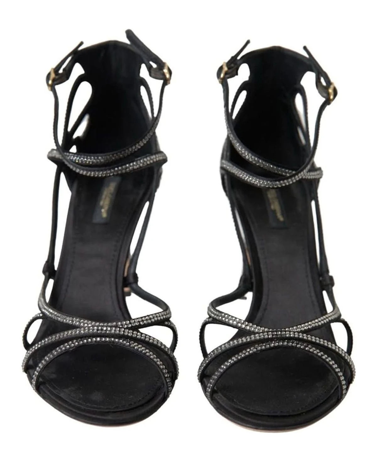 Dolce & Gabbana Satin Rhinestone Stiletto Heel Heels