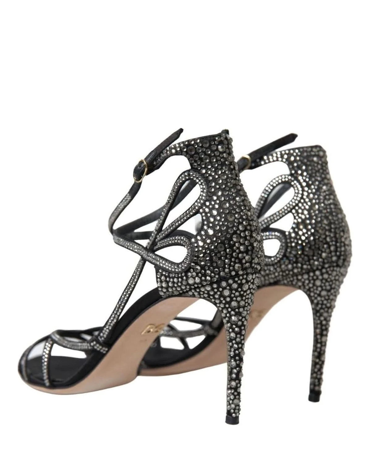 Dolce & Gabbana Satin Rhinestone Stiletto Heel Heels