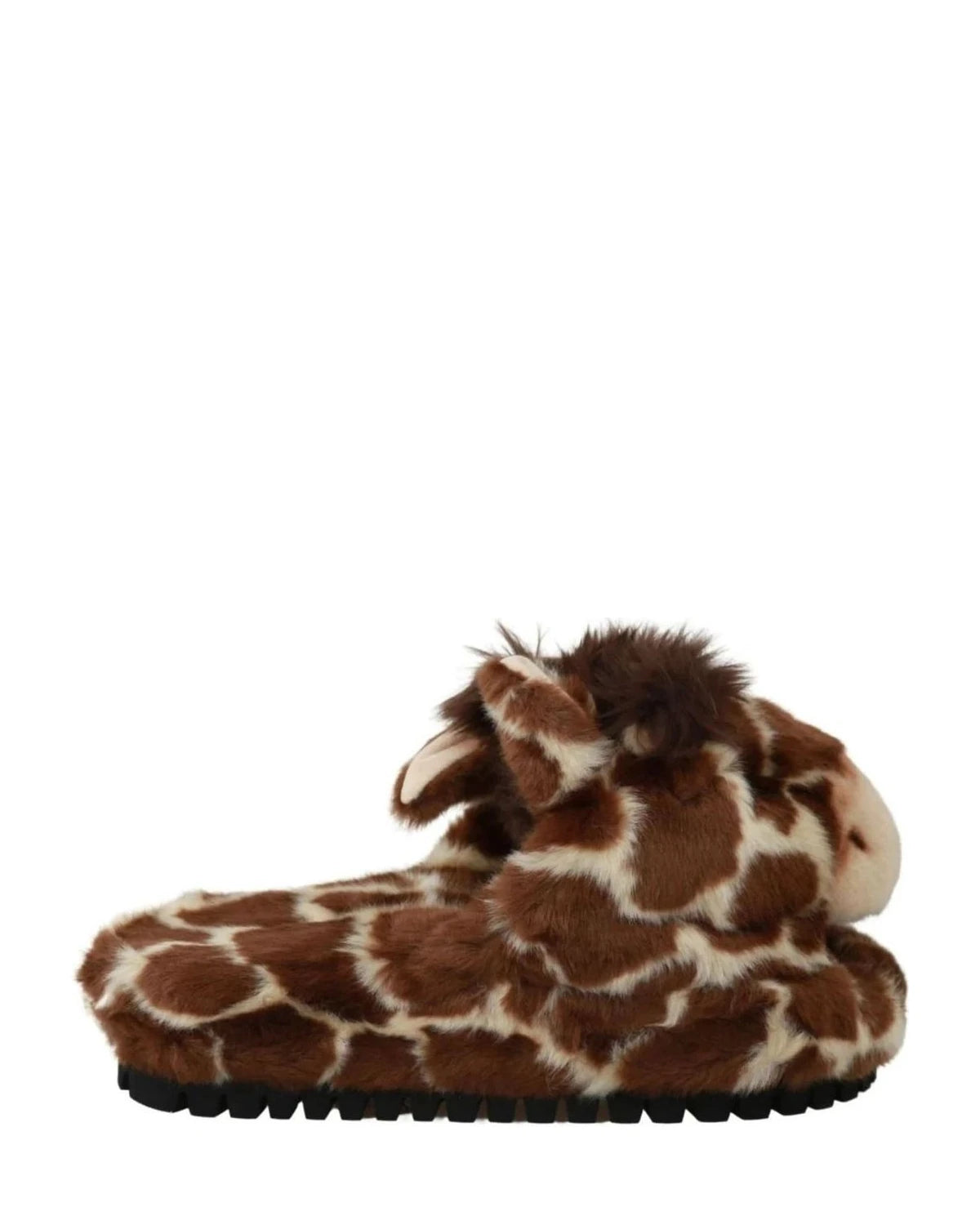 Dolce & Gabbana Brown Giraffe Slippers Flats Sandals Shoes Flats