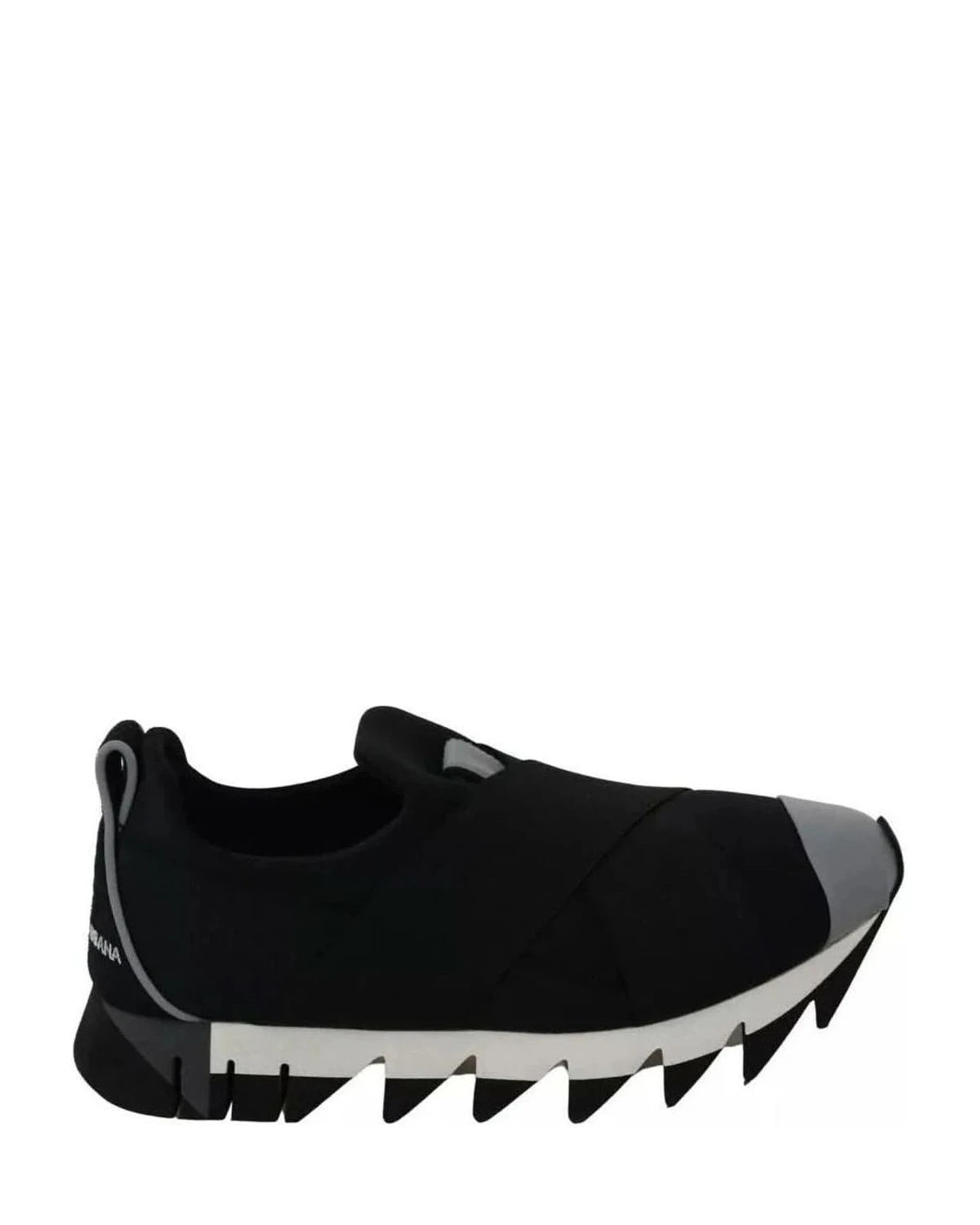Dolce & Gabbana Black Shark Neoprene Stretch Sneakers Shoes Sneakers