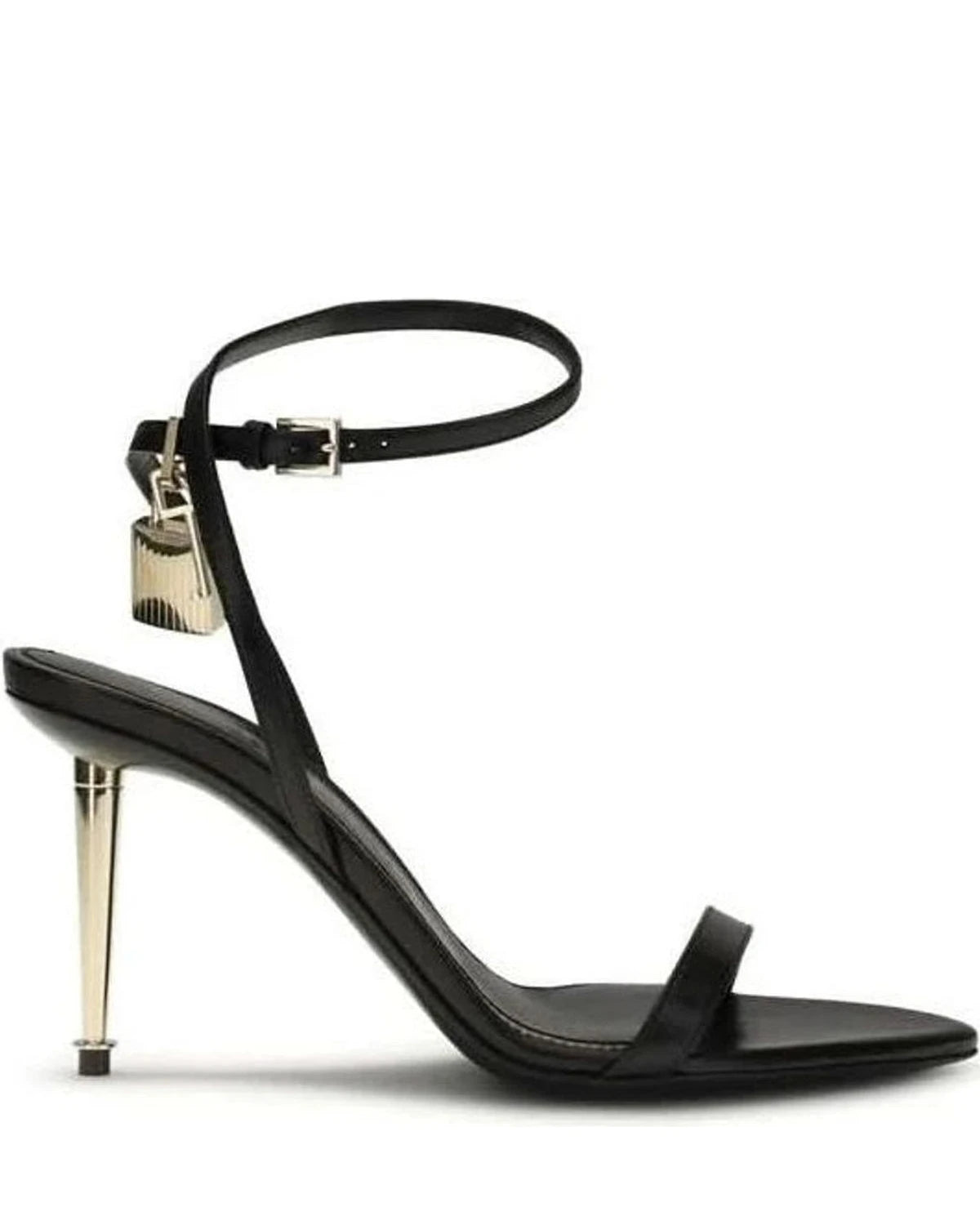 Tom Ford Black Goatskin Stiletto Heel Sandals Heels