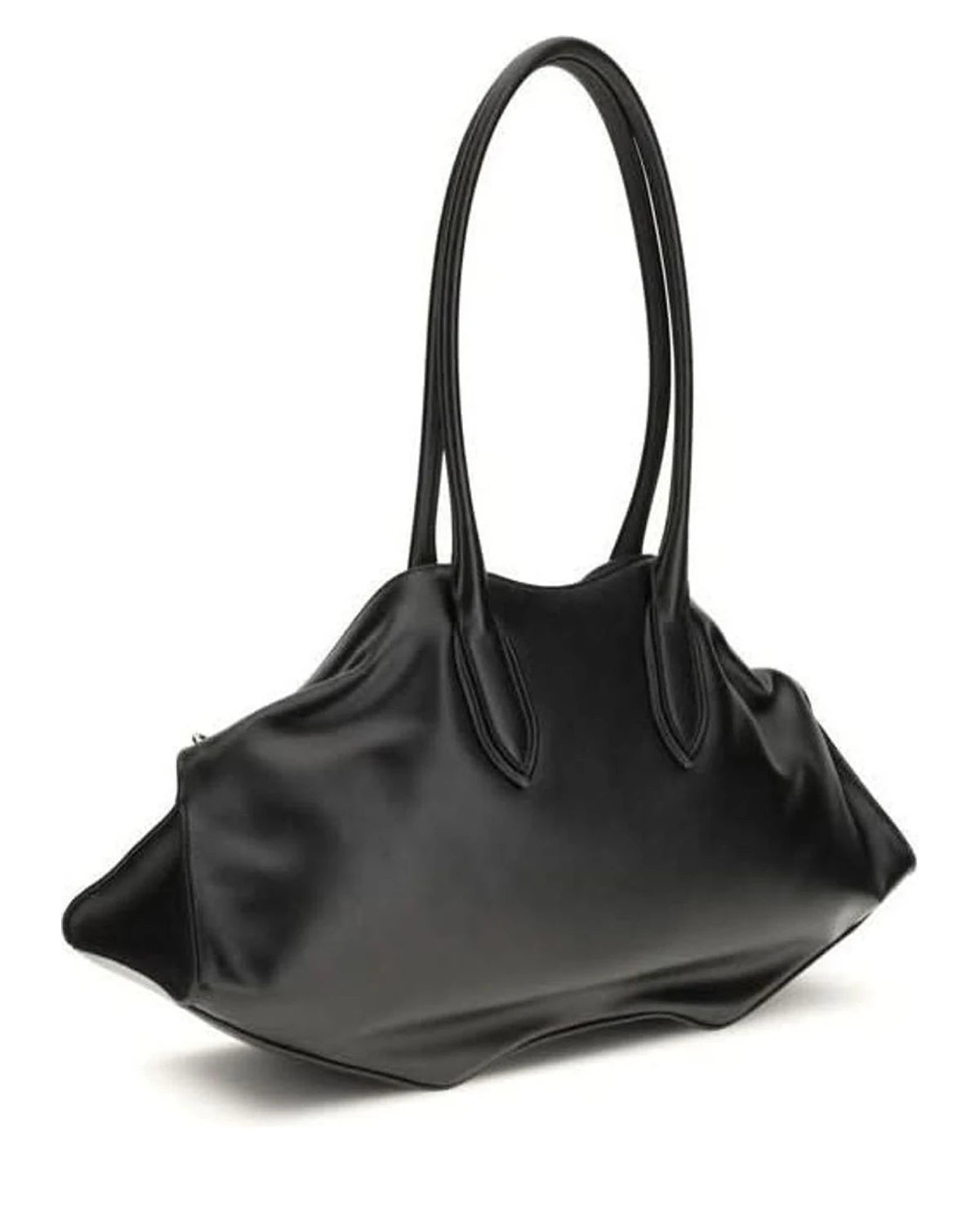 Alexander Mcqueen Black Calf Leather Bos Taurus Shoulder Bag Shoulder Bags