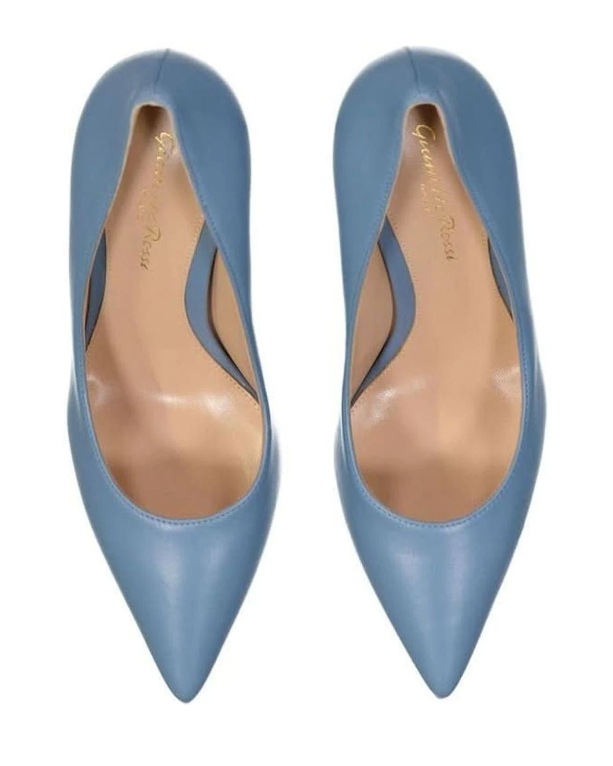 Gianvito Rossi Blue Leather High Heel Pumps