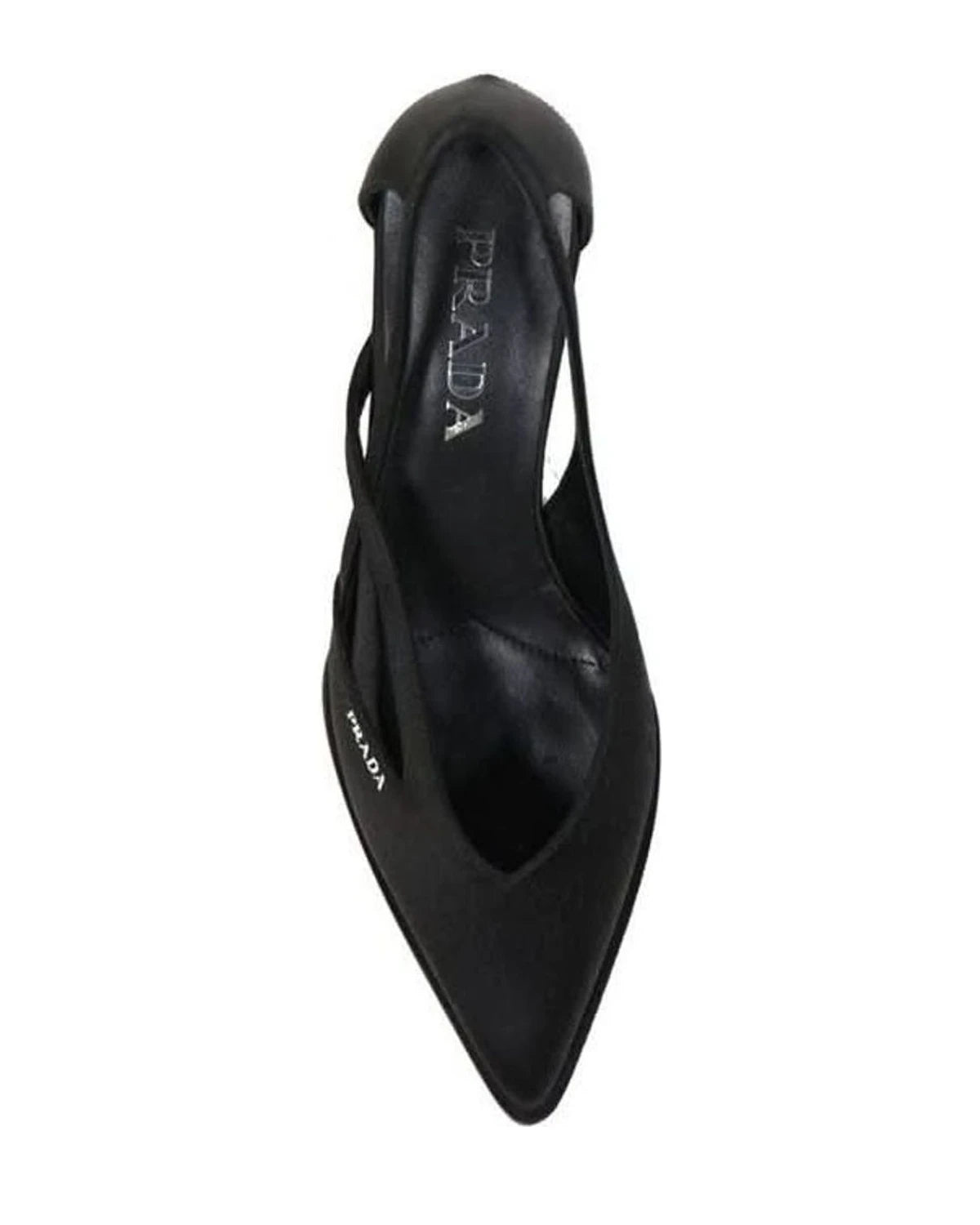 Prada Black Silk Mid Heel Pumps