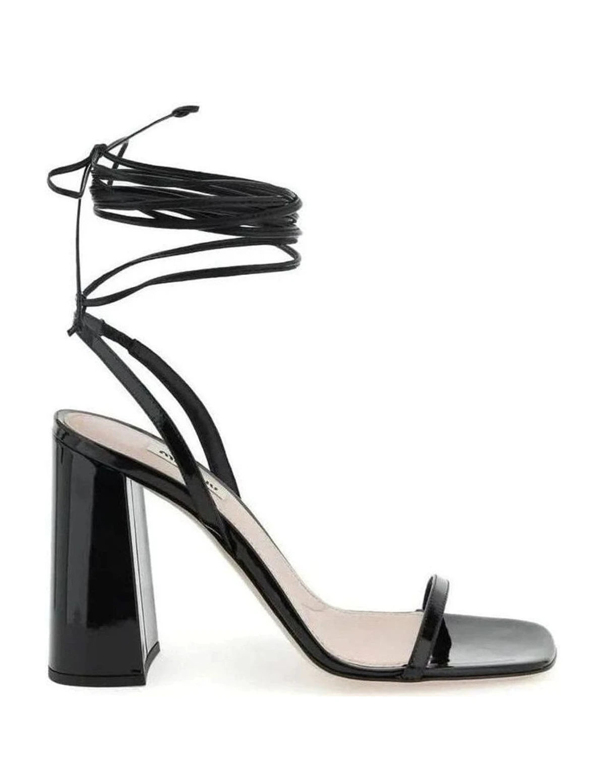 Miu Miu Black Calfskin Platform Sandals