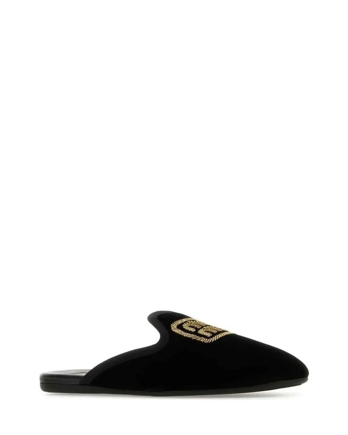 Miu Miu Black Calfskin Mules