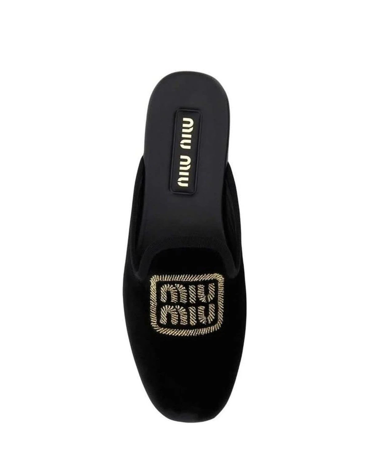 Miu Miu Black Calfskin Mules