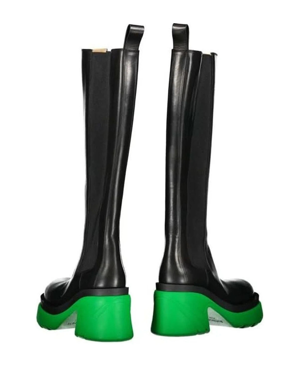Bottega Veneta Black Leather Over The Knee
