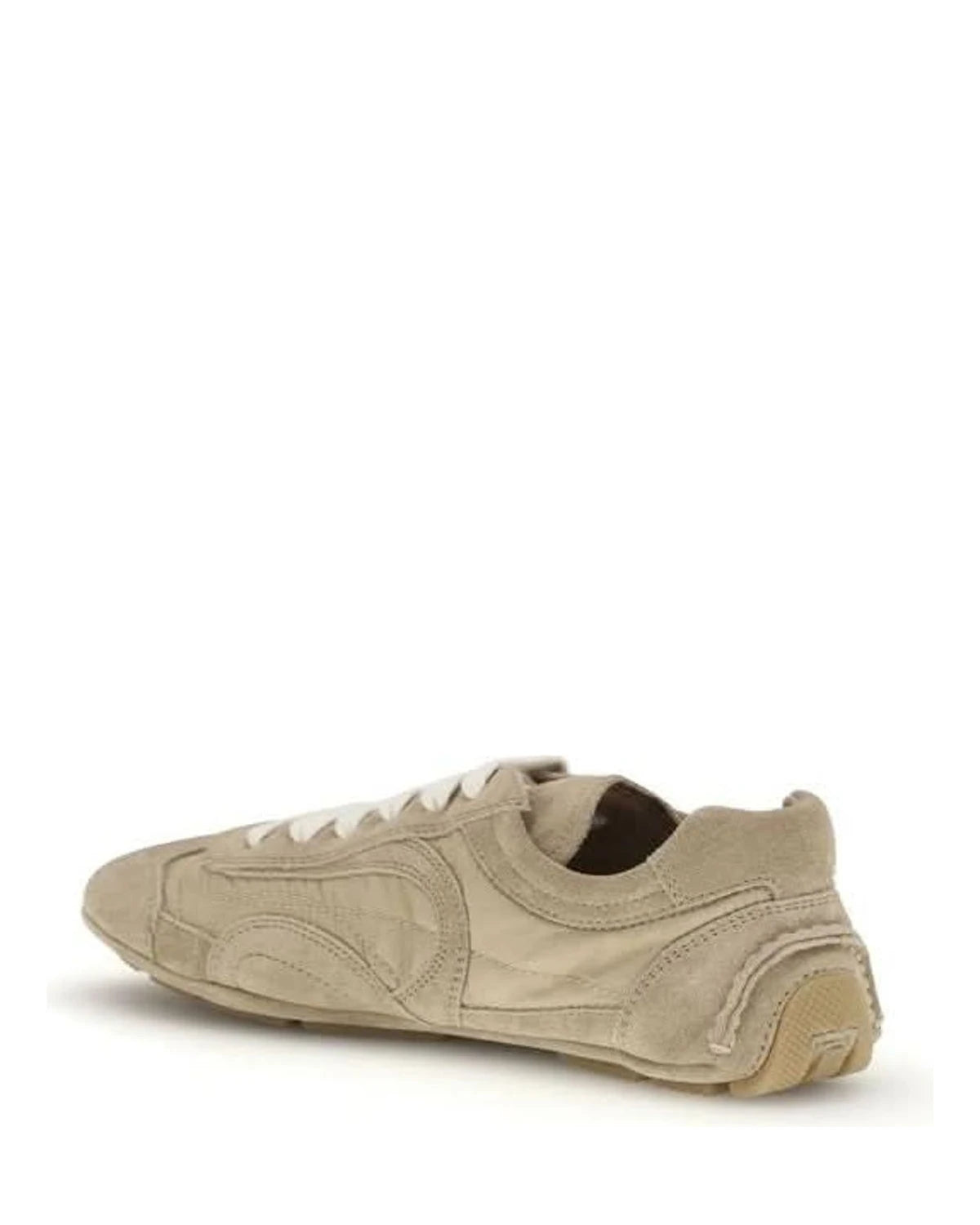 Prada Beige Lamb Ovis Aries Athletic Sneakers