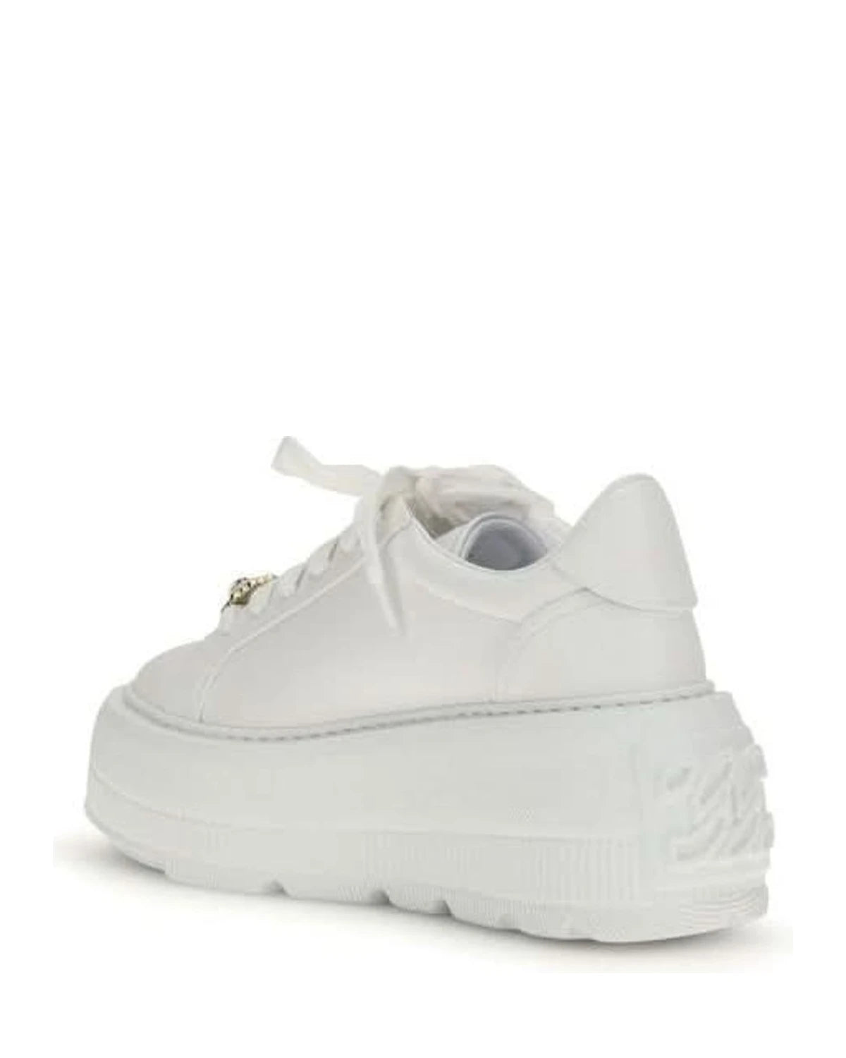 Casadei White Rubber Platform Sneakers