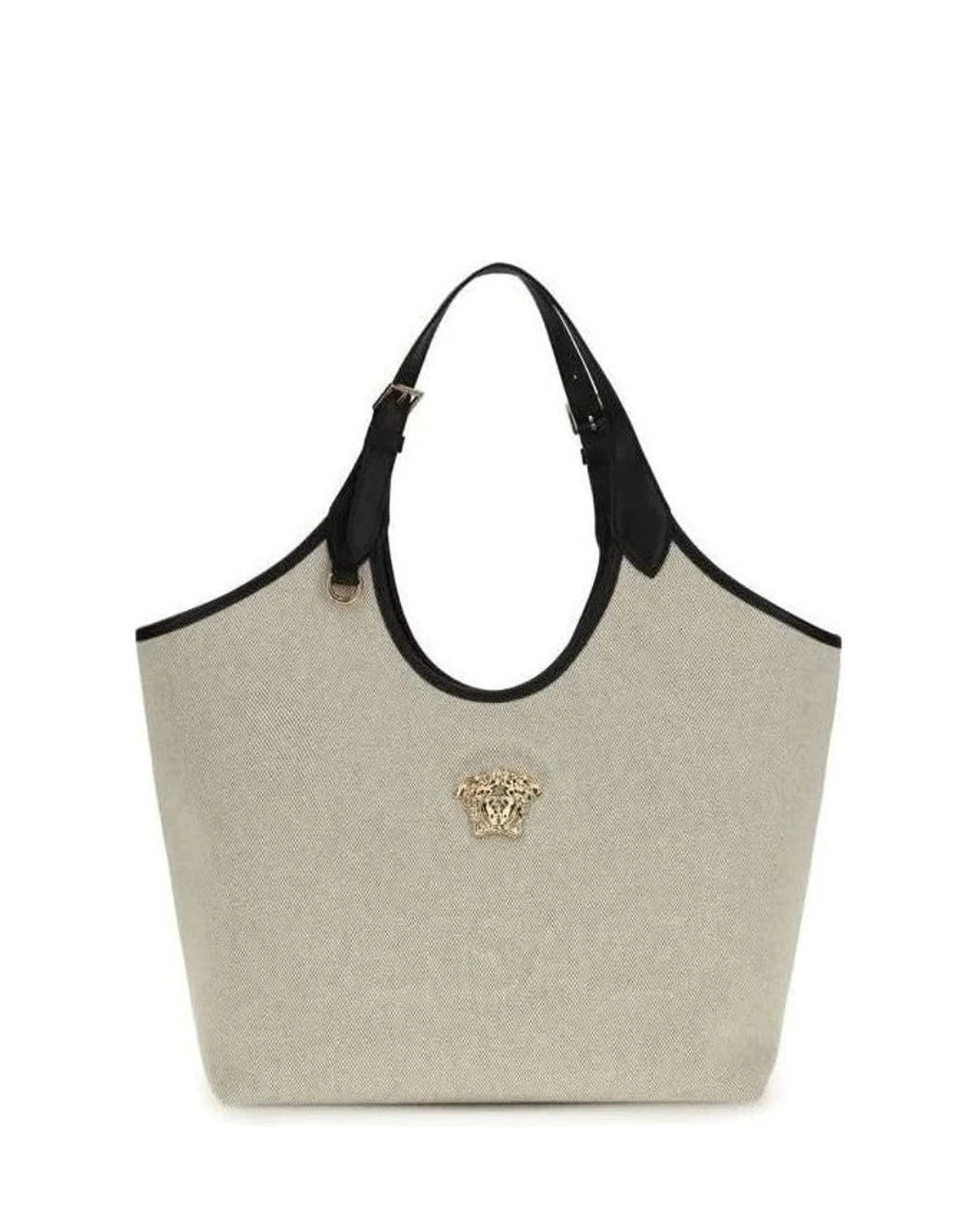 Versace Beige Cotton Shoulder Bag