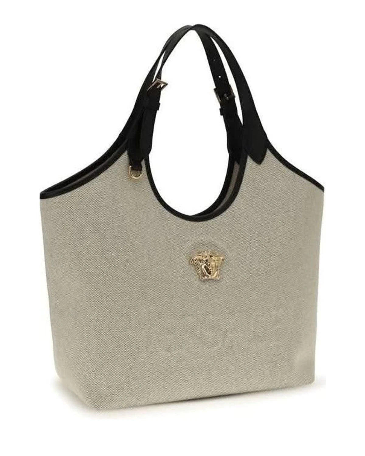 Versace Beige Cotton Shoulder Bag