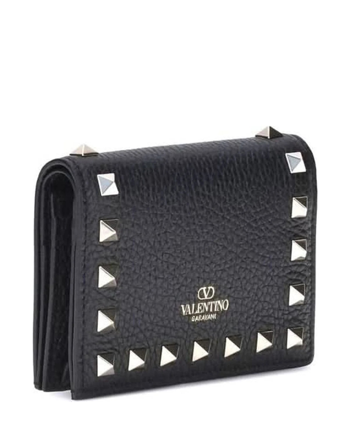 Valentino Garavani Black Calf Leather Bos Taurus Wallet
