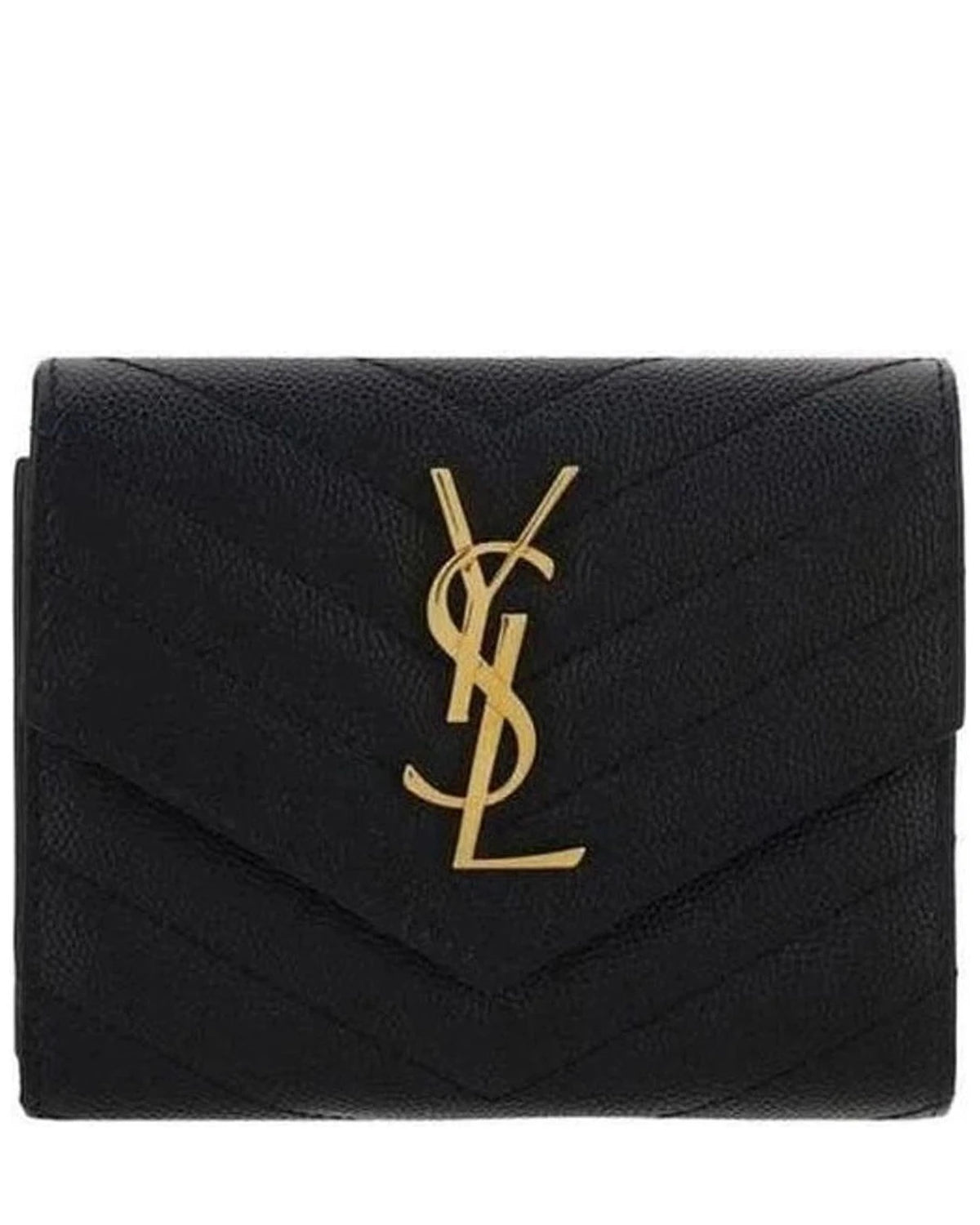 Saint Laurent Black Calf Leather Bos Taurus Wallet