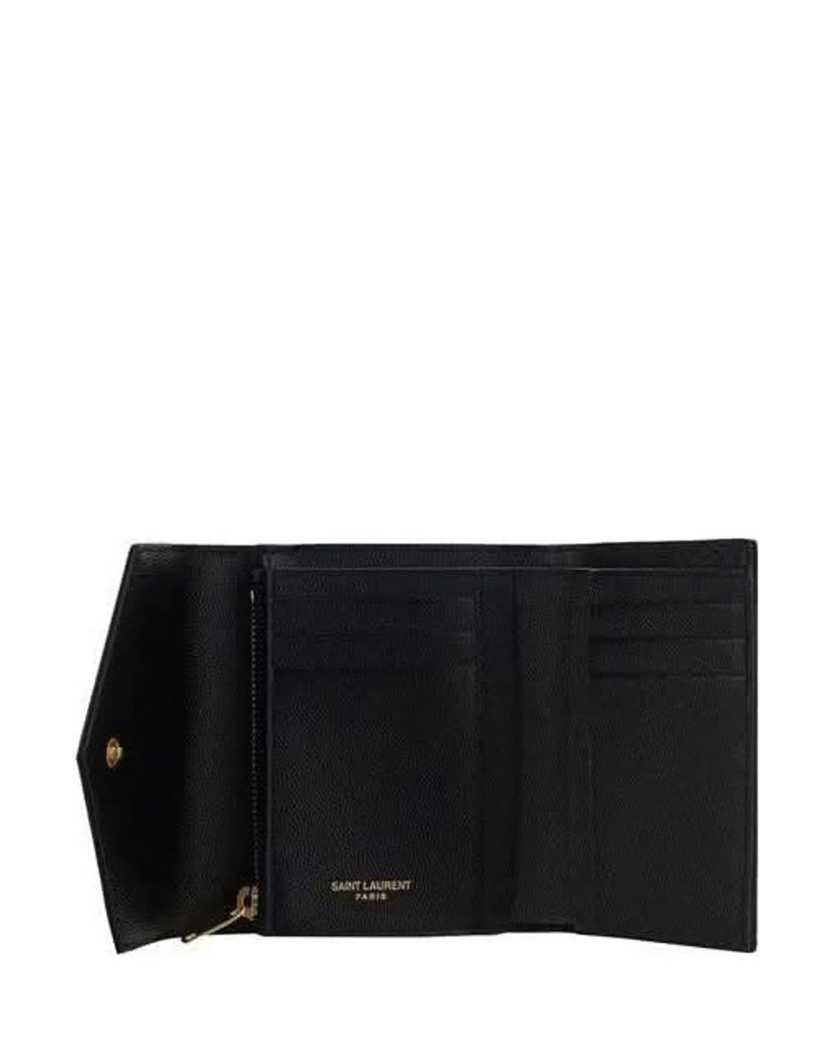 Saint Laurent Black Calf Leather Bos Taurus Wallet