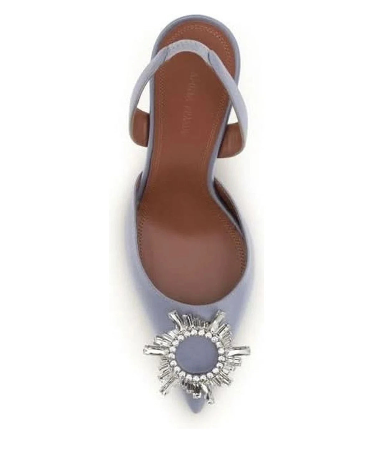 Amina Muaddi Purple Silk Pumps