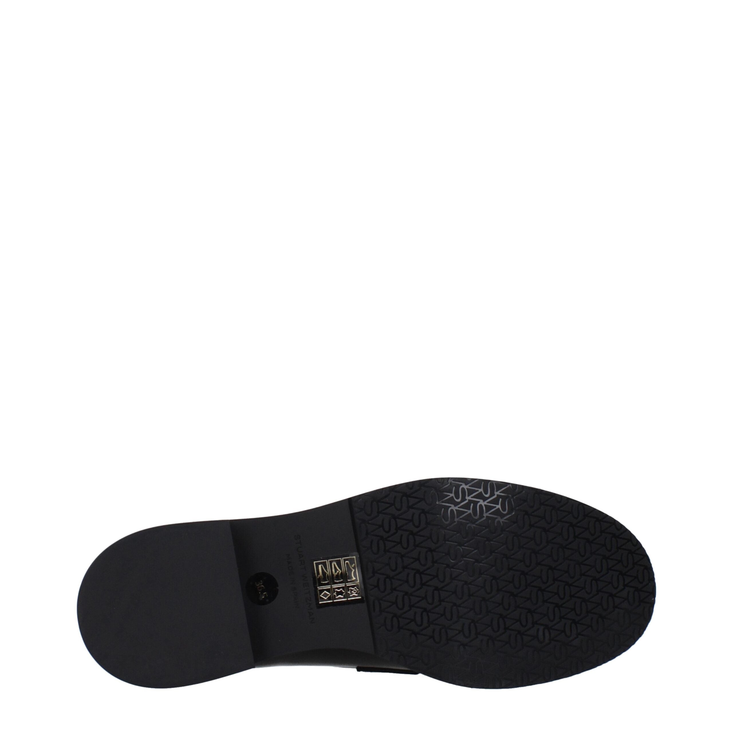 Stuart Weitzman Black Leather Slip On Loafers Glam Steals