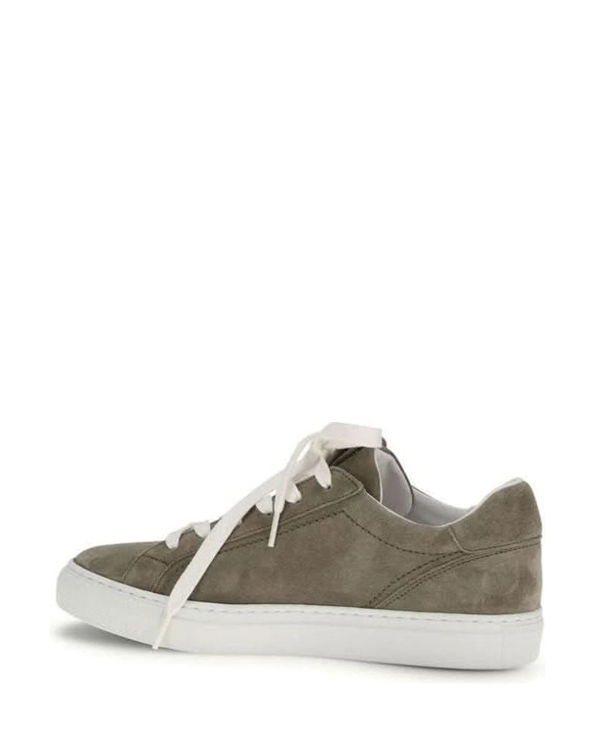 Brunello Cucinelli Gray Calf Leather Bos Taurus Sneakers