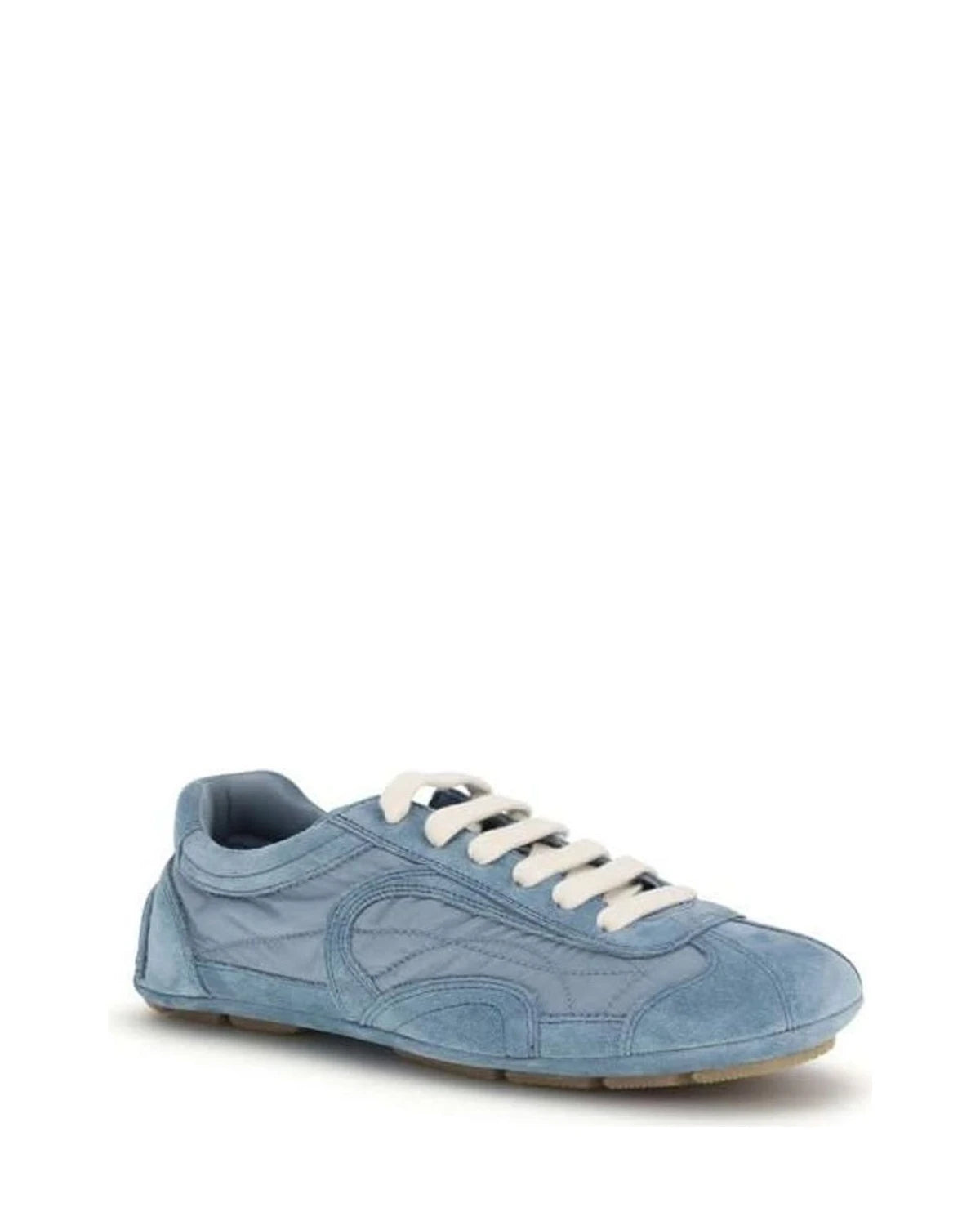 Prada Blue Lamb Ovis Aries Athletic Sneakers
