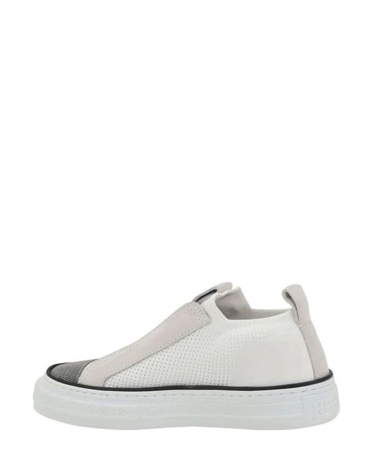 Brunello Cucinelli White Nylon Low Top Sneakers