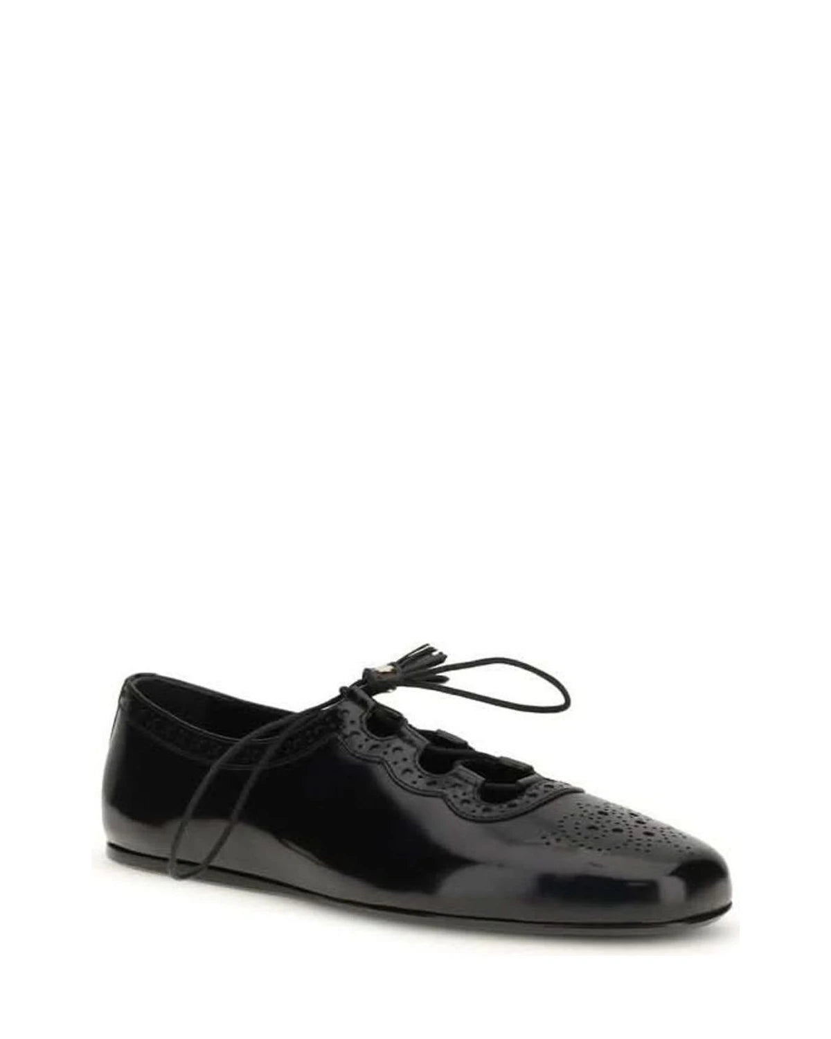 Church's Black Calf Leather Bos Taurus Ballet Flats
