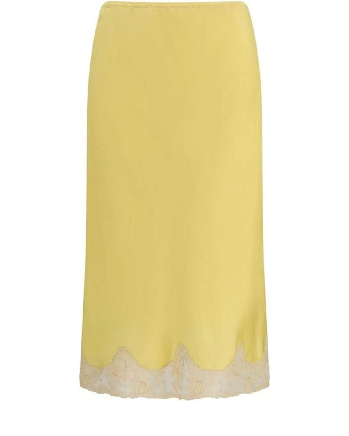 Bicolor Silk Midi Skirt