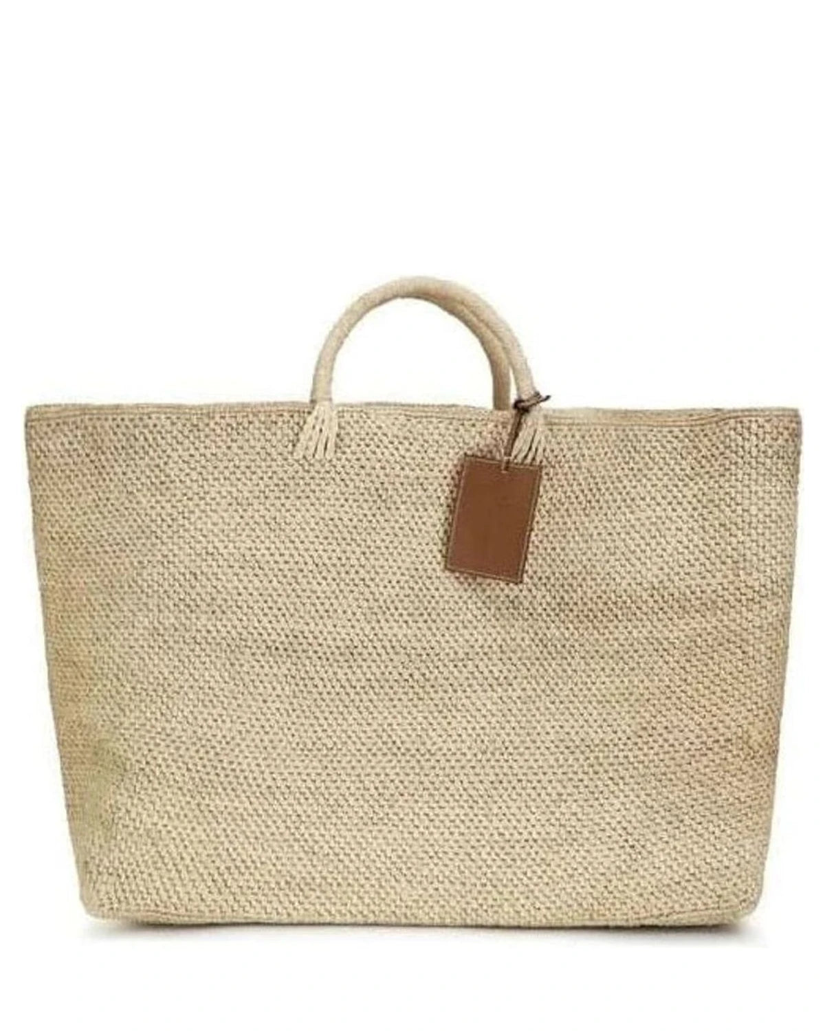 Manebi Beige Raffia Handbag Glam Steals