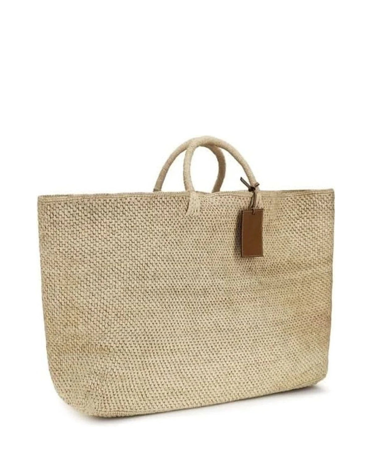Manebi Beige Raffia Handbag Glam Steals
