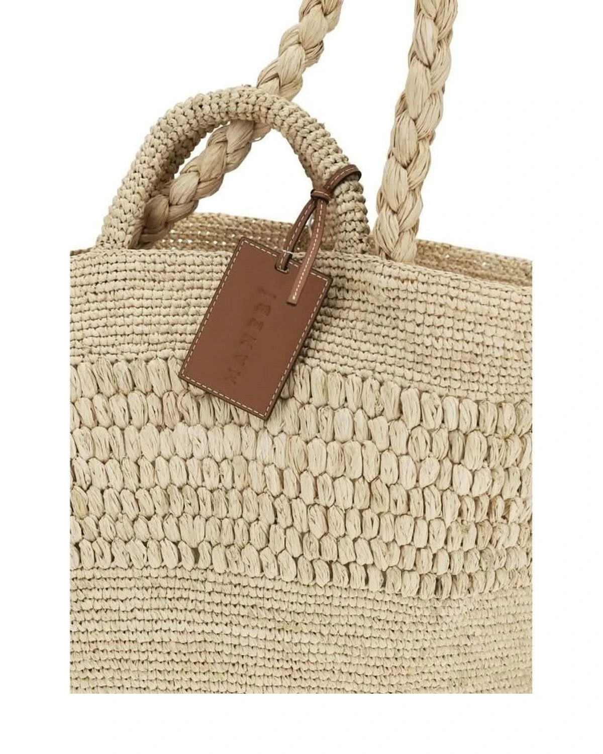 Manebi Beige Raffia Handbag Glam Steals