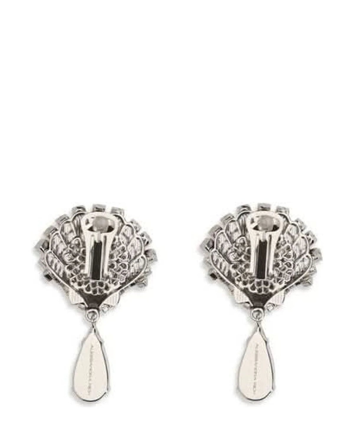 Alessandra Rich Silver Metal Earrings Glam Steals