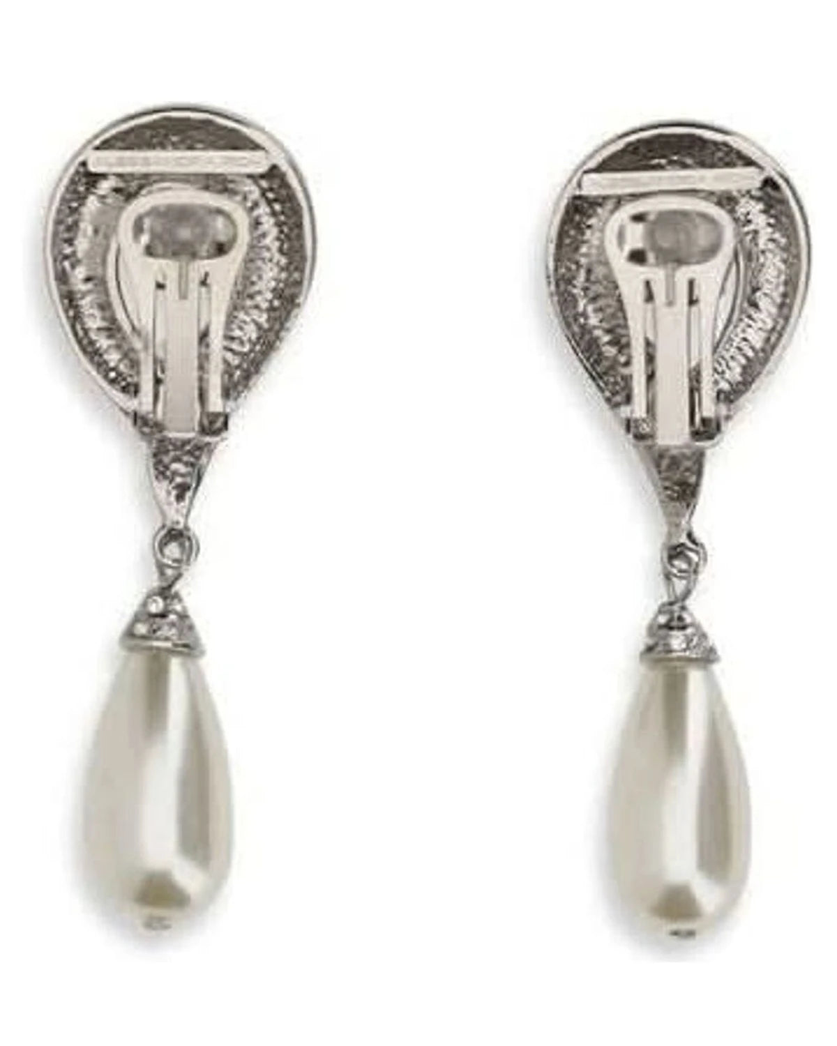 Alessandra Rich Silver Brass Earrings Glam Steals