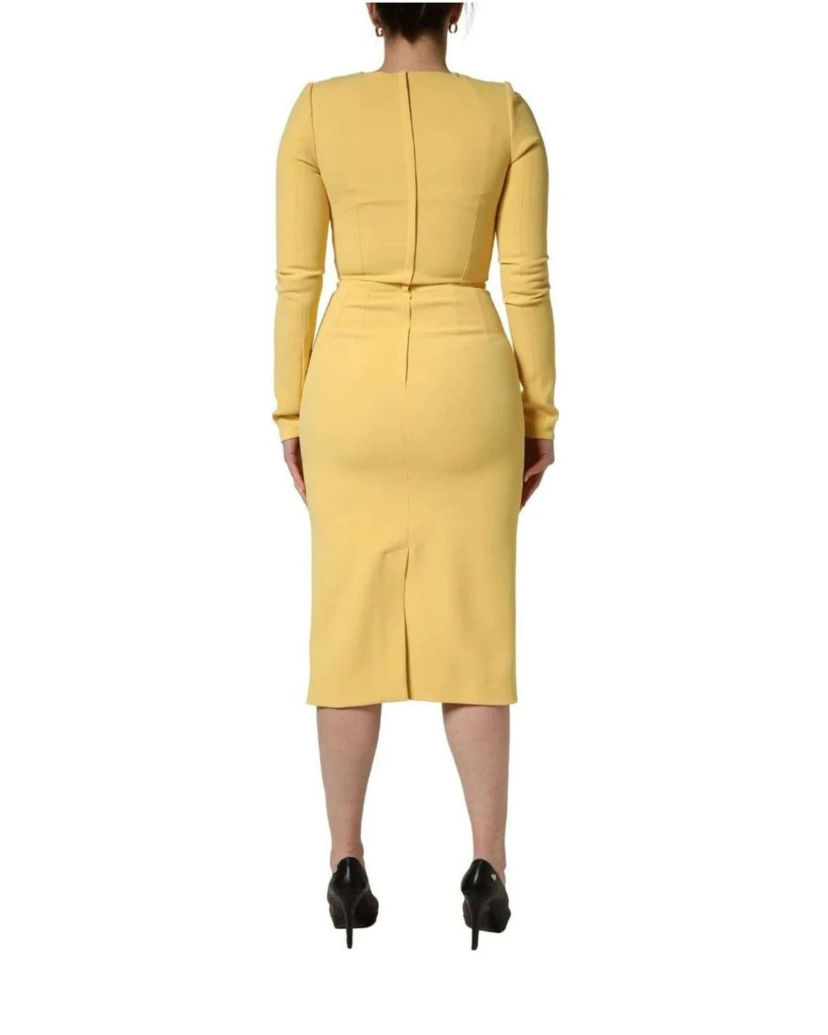 Dolce & Gabbana Dresse in yellow, Cotton — view 4
