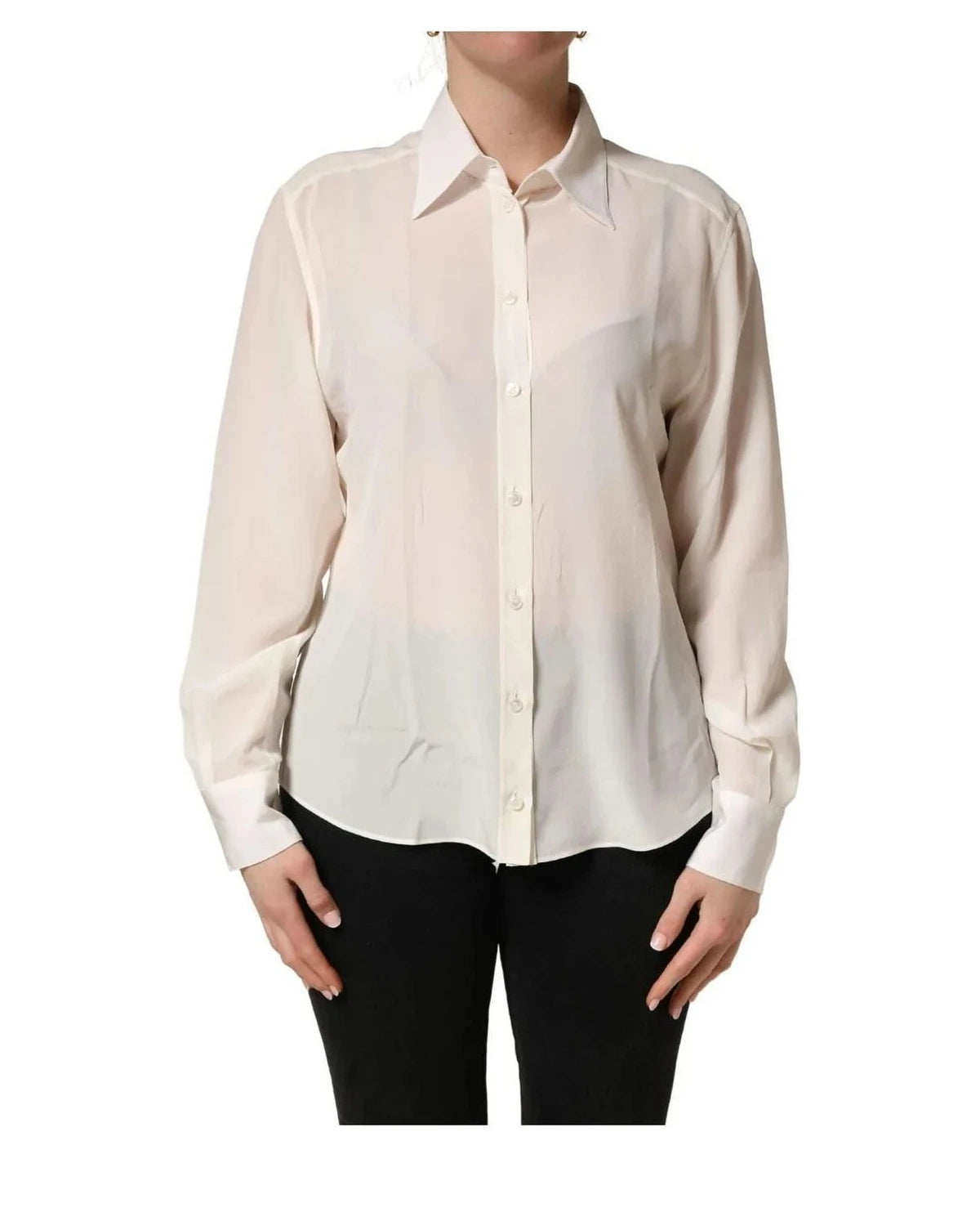 Dolce & Gabbana Dress Shirt in white, Silk — view 2